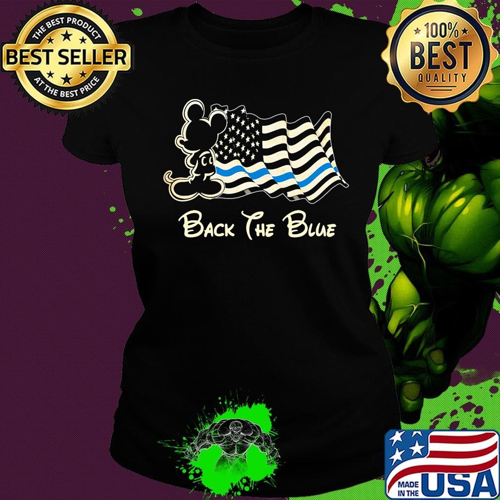 Mickey mouse back the blue american flag happy independence day s Ladies tee Mickey mouse back the blue american flag happy independence day s Ladies tee