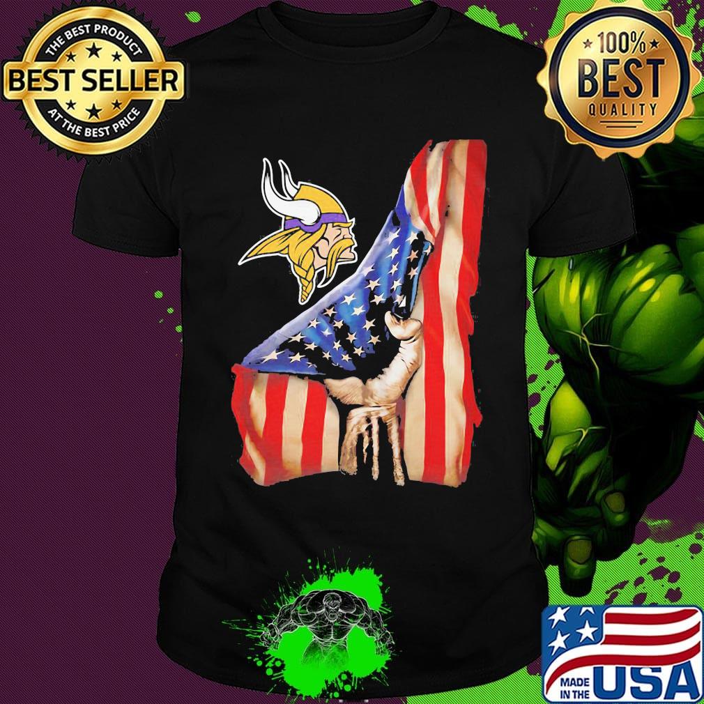 Minnesota vikings american flag independence day shirt