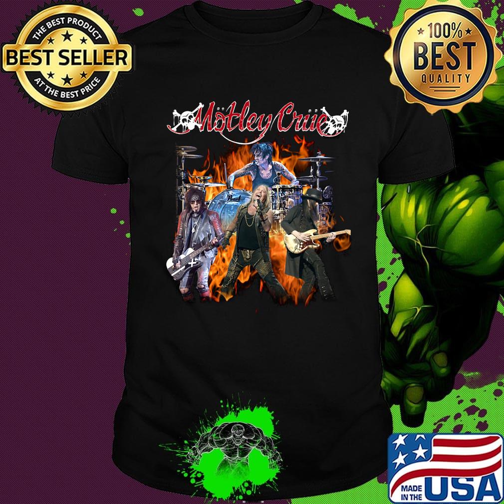 Motley crue band fire shirt