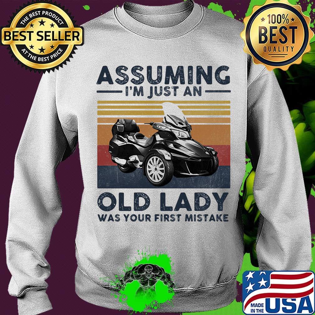 Motor assuming i'm just an old lady was your first mistake vintage retro s Sweater Motor assuming i'm just an old lady was your first mistake vintage retro s Sweater