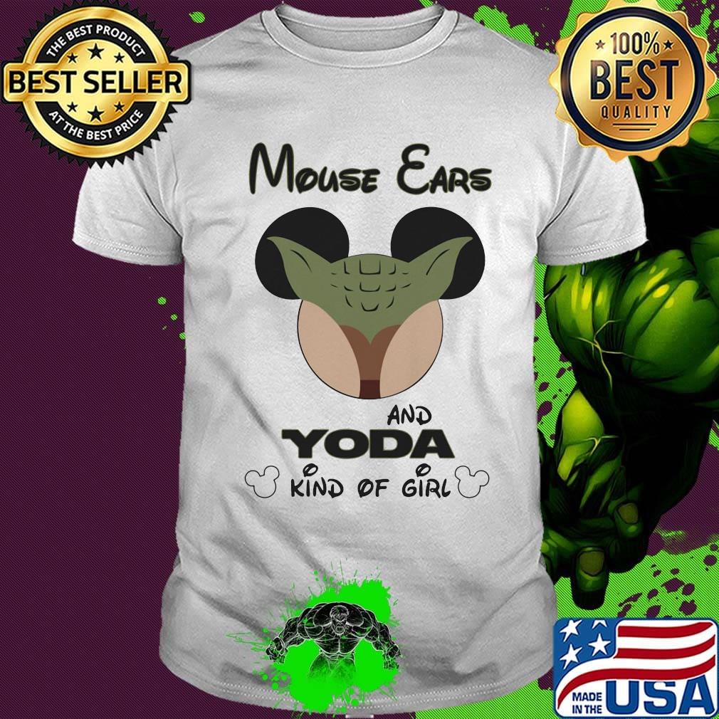 Mouse ears and yoda kind of girl shirt