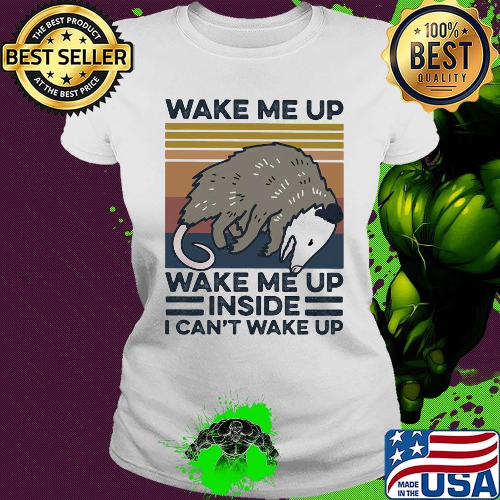 Mouse wake me up wake me up inside I can't wake up vintage retro s Ladies tee Mouse wake me up wake me up inside I can't wake up vintage retro s Ladies tee