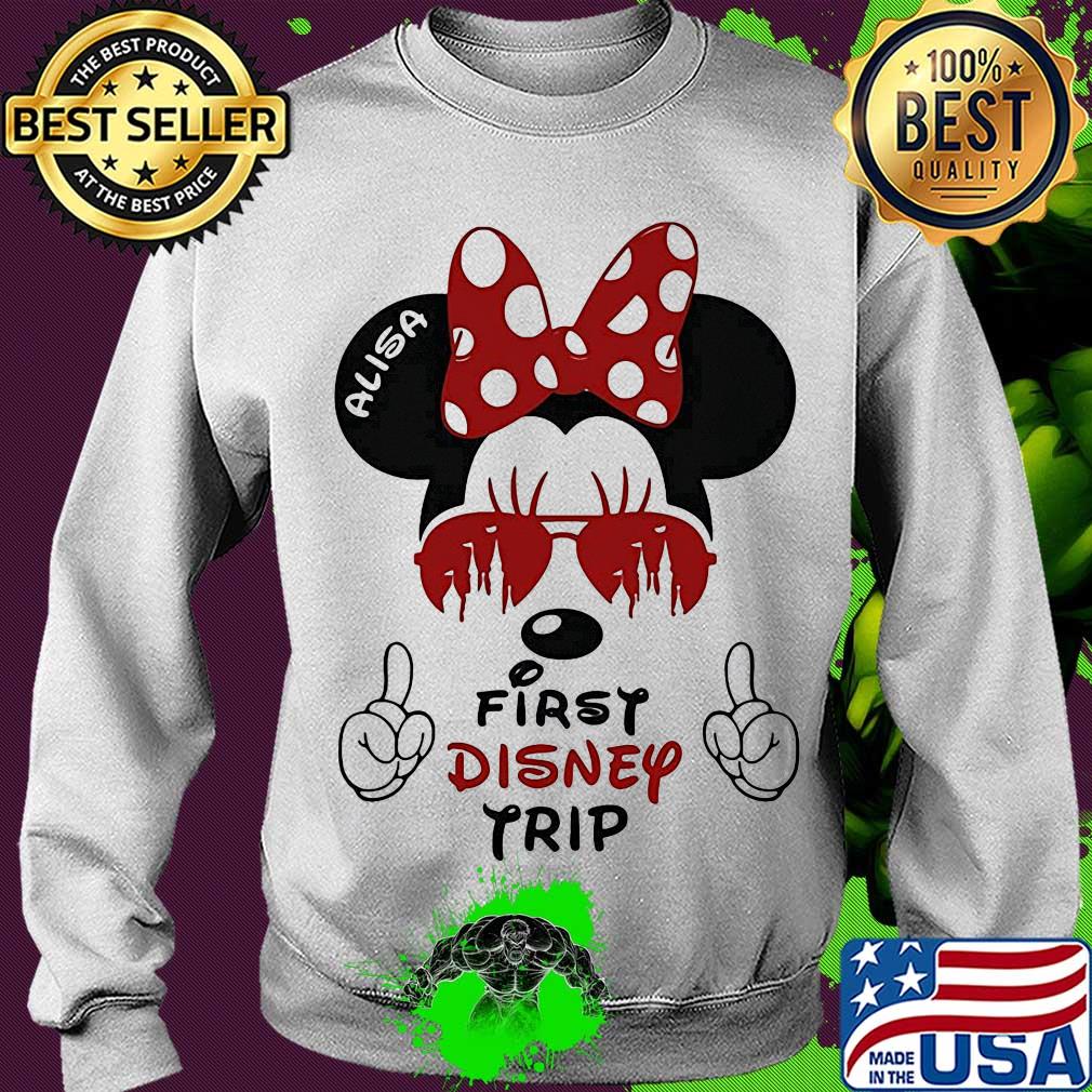 My first disney trip minnie mouse avaitors s Sweater My first disney trip minnie mouse avaitors s Sweater