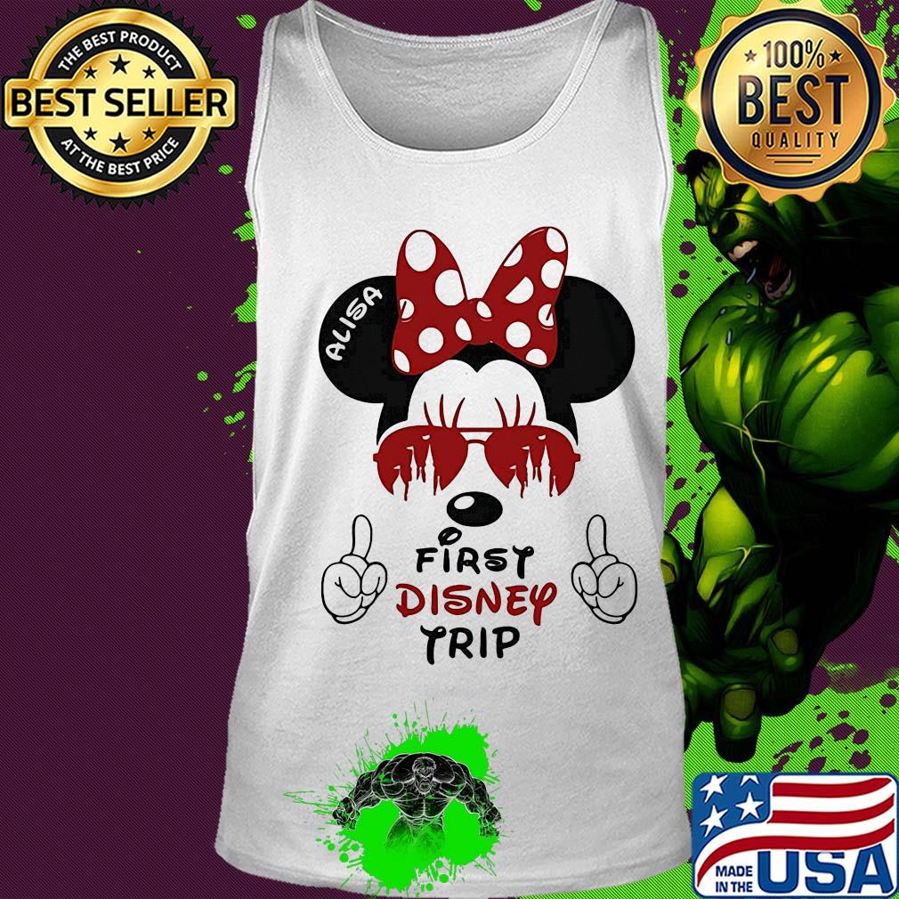 My first disney trip minnie mouse avaitors s Tank top My first disney trip minnie mouse avaitors s Tank top