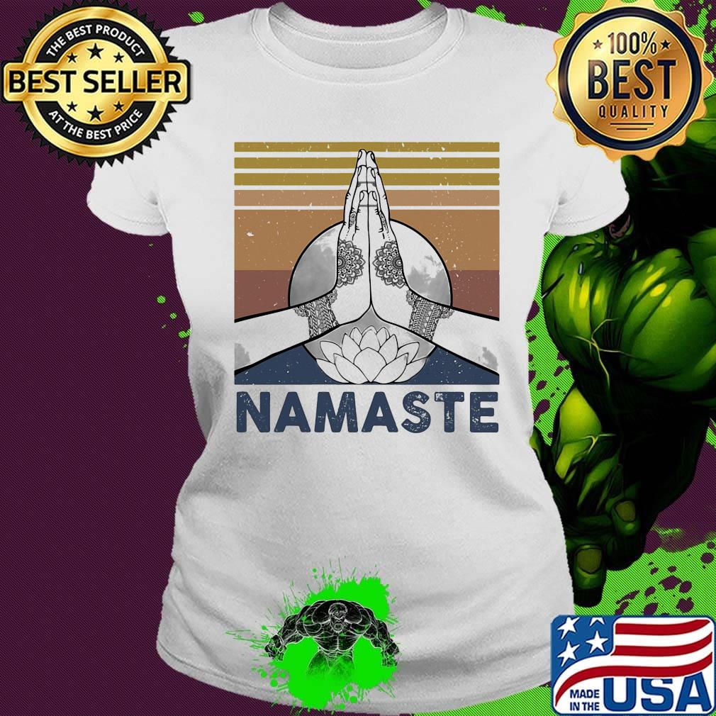 Namaste yoga vintage retro s Ladies tee Namaste yoga vintage retro s Ladies tee