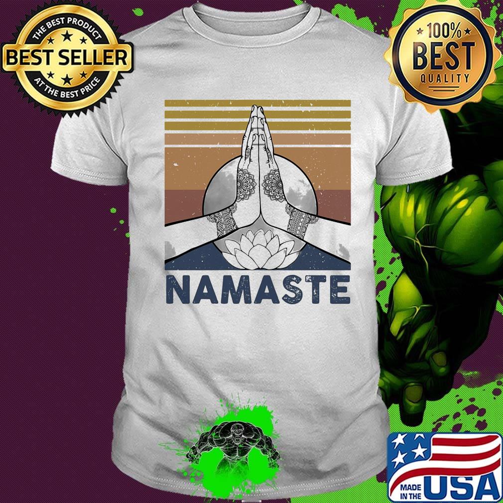 Namaste yoga vintage retro shirt