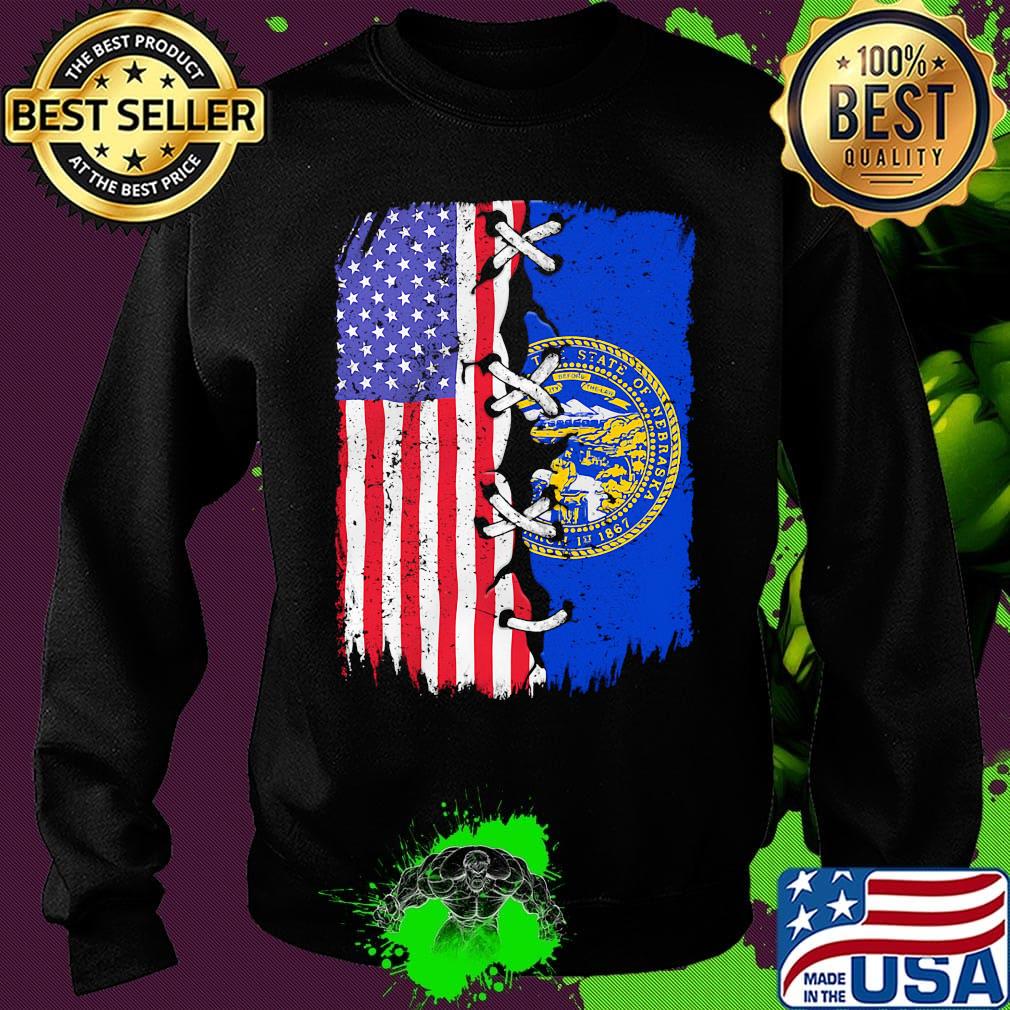 Nebraska and American flag independence day s Sweater Nebraska and American flag independence day s Sweater