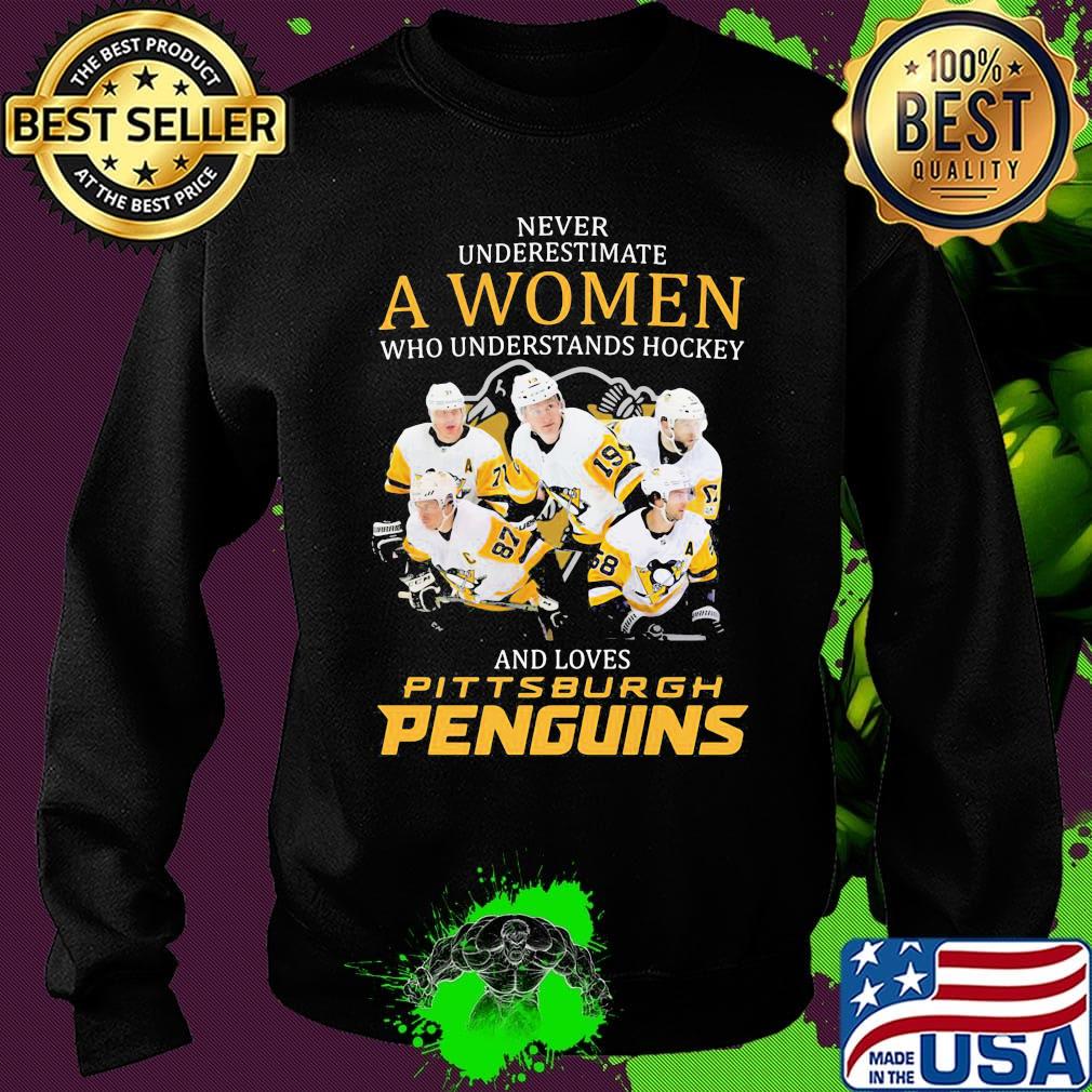 Never underestimate a woman who understands hockey and loves pittsburgh penguins s Sweater Never underestimate a woman who understands hockey and loves pittsburgh penguins s Sweater