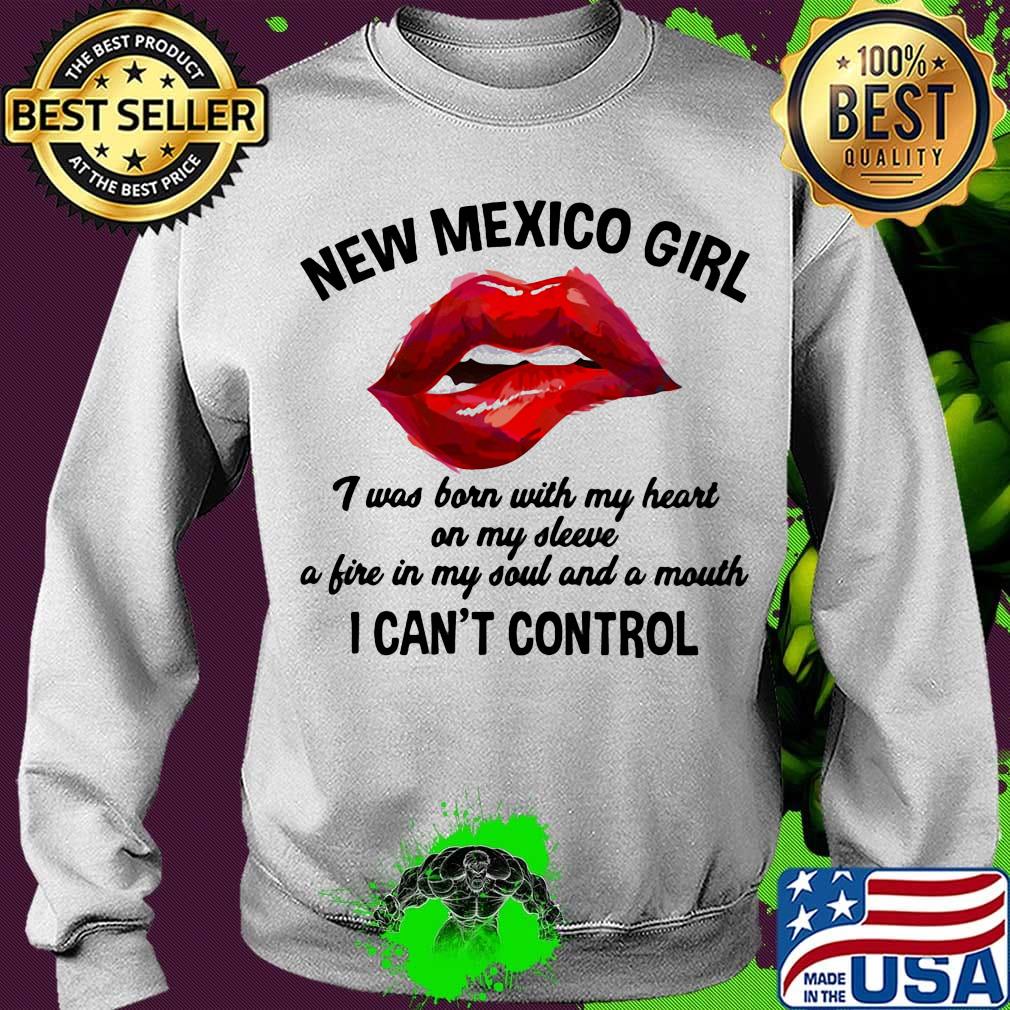 New Mexico Girl I Can't Control Lips Red Shirt Sweater New Mexico Girl I Can't Control Lips Red Shirt Sweater