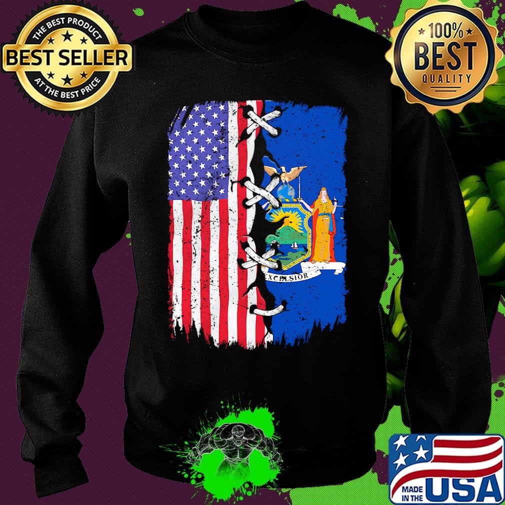 New York and American flag independence day s Sweater New York and American flag independence day s Sweater