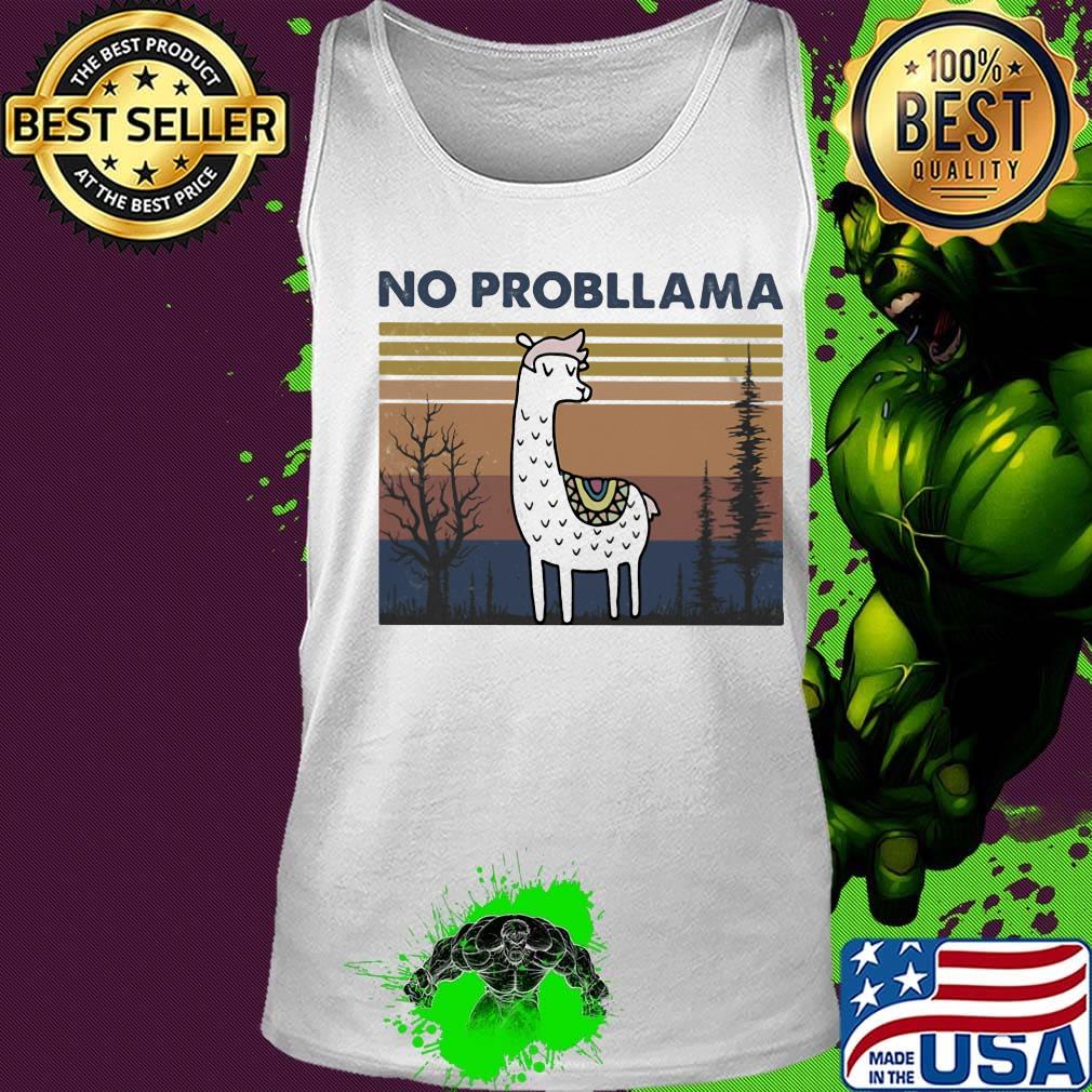 No Probllama Vintage Retro Shirt Tank top No Probllama Vintage Retro Shirt Tank top