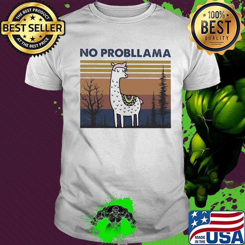 No Probllama Vintage Retro Shirt