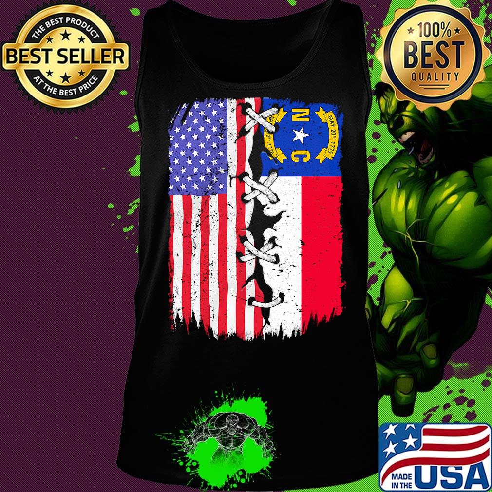 North Carolina and American flag independence day s Tank top North Carolina and American flag independence day s Tank top