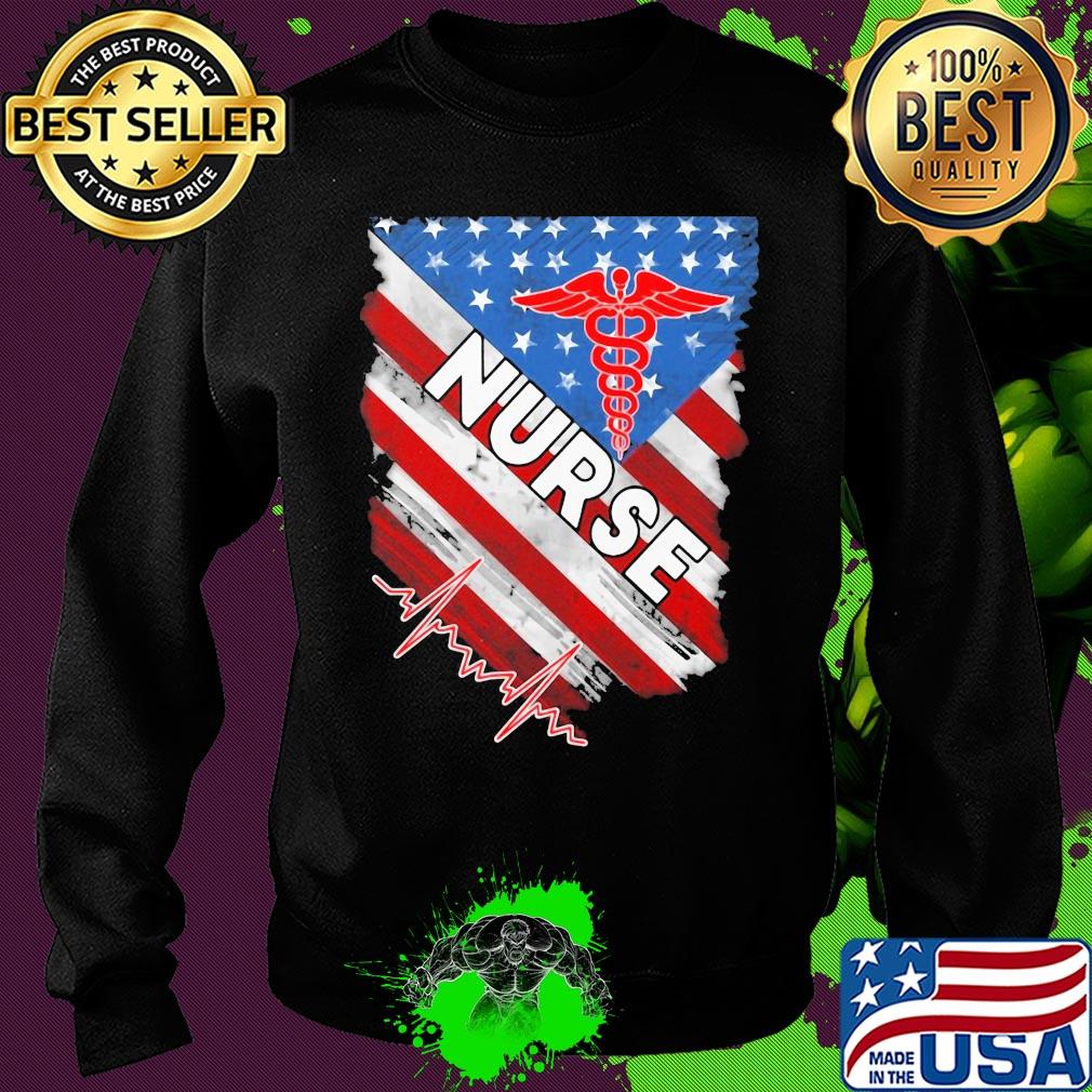 Nurse heartbeat american flag independence day s Sweater Nurse heartbeat american flag independence day s Sweater