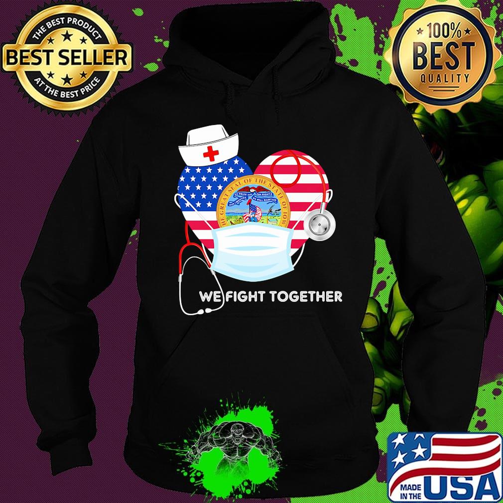 Nurse mask we fight together the great steal of the state of iowa heart american flag independence day s Hoodie Nurse mask we fight together the great steal of the state of iowa heart american flag independence day s Hoodie