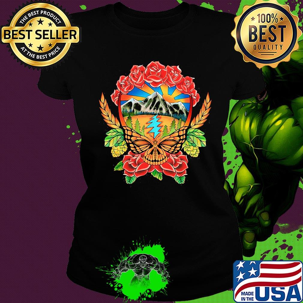 Official Butterfly skull flower s Ladies tee Official Butterfly skull flower s Ladies tee