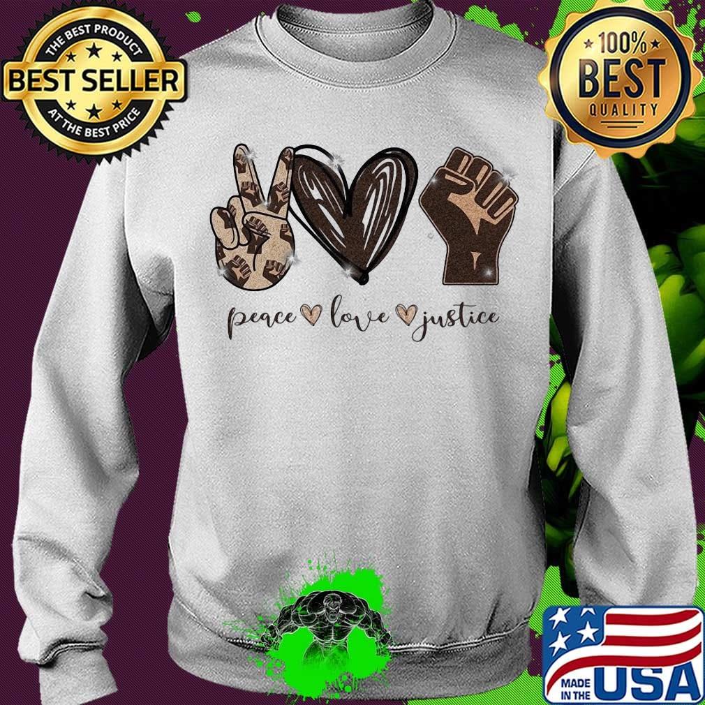 Official peace love justice black live matter s Sweater Official peace love justice black live matter s Sweater