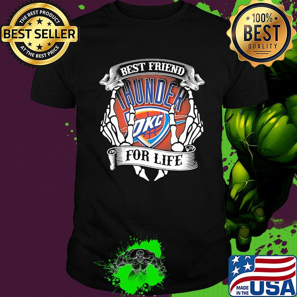 Oklahoma city thunder best friend for life seketon shirt