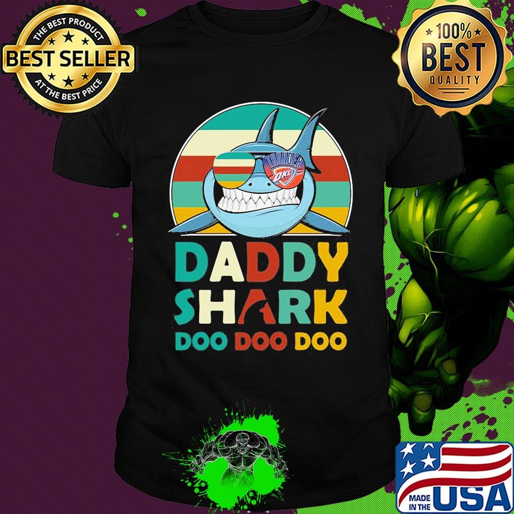 Oklahoma city thunder daddy shark doo doo doo vintage shirt