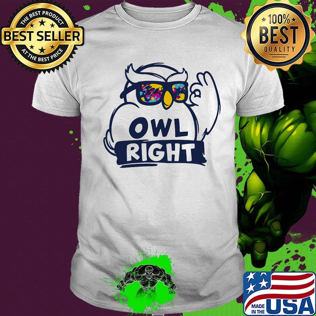Owl right colors water shirt