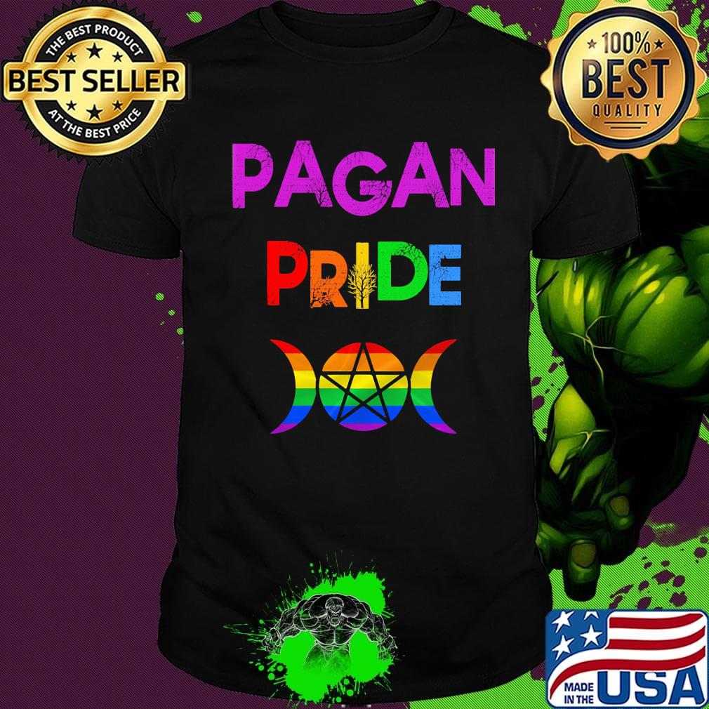 Pagan pride star moon lgbt shirt