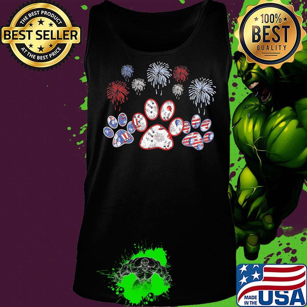 Paws dog firework america 4th of july independence day s Tank top Paws dog firework america 4th of july independence day s Tank top