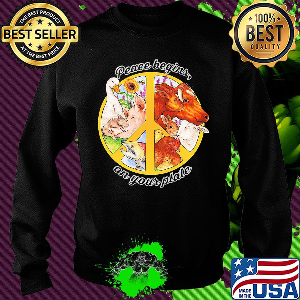 Peace begins on your plate animal s Sweater Peace begins on your plate animal s Sweater