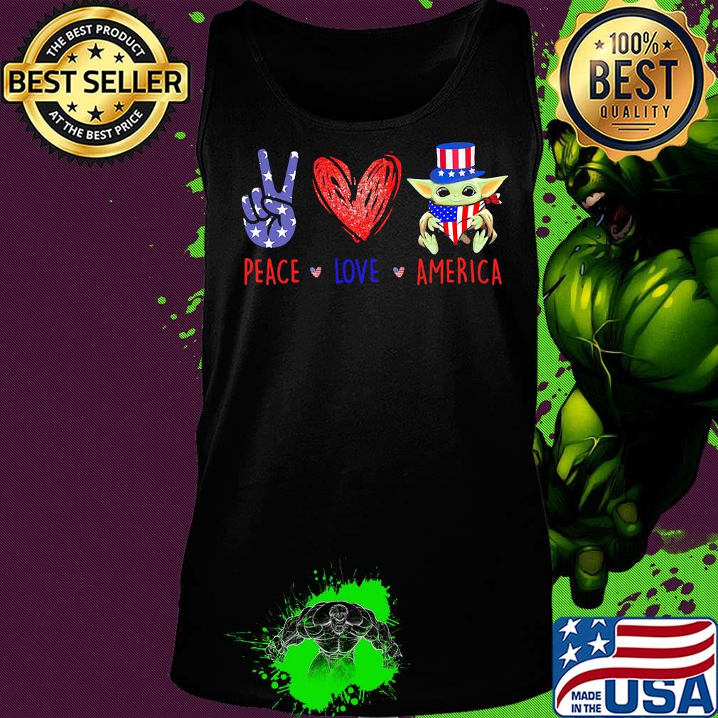 Peace love america baby yoda american flag independence day s Tank top Peace love america baby yoda american flag independence day s Tank top