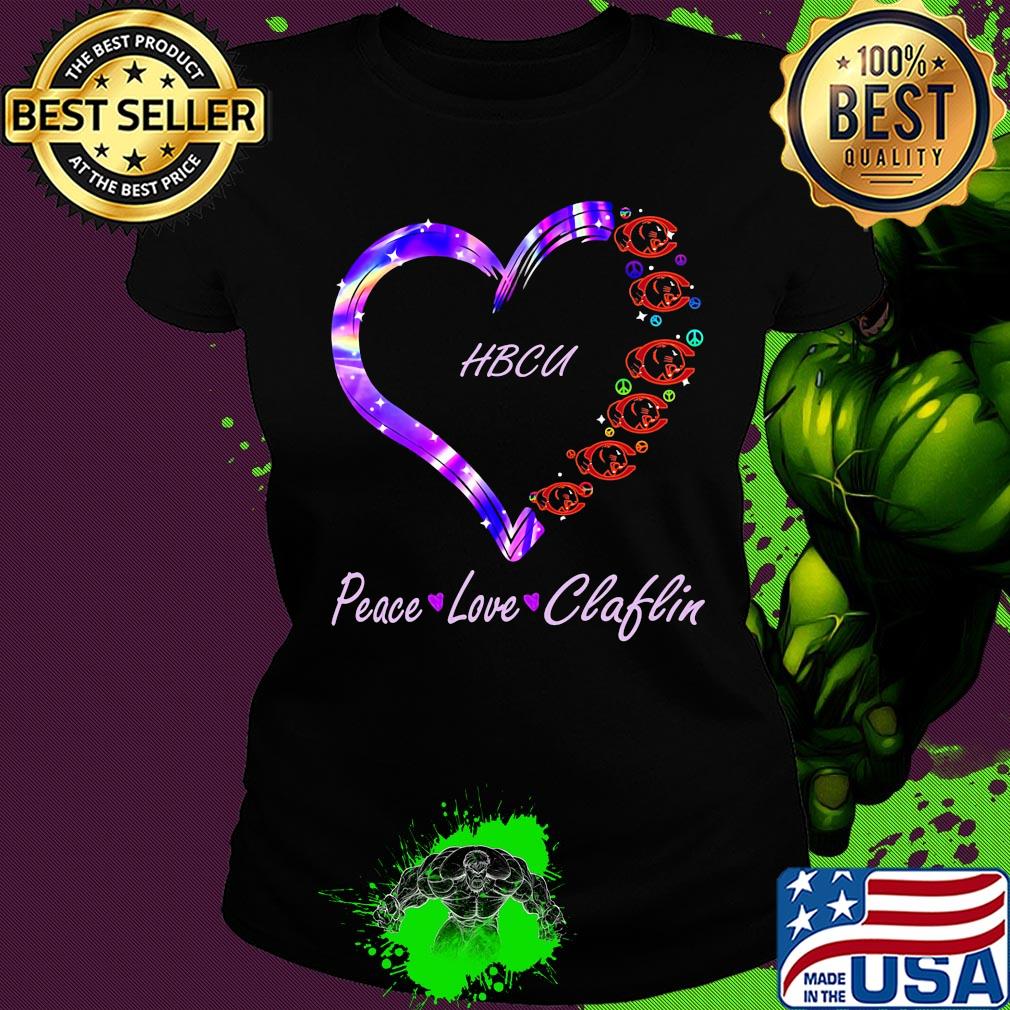 Peace love claflin university athletics hbcu heart s Ladies tee Peace love claflin university athletics hbcu heart s Ladies tee