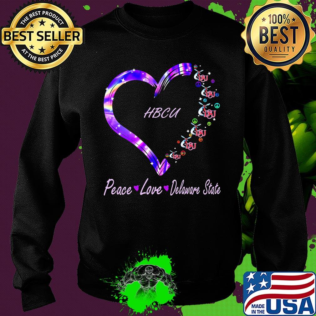 Peace love delaware state university hbcu heart s Sweater Peace love delaware state university hbcu heart s Sweater