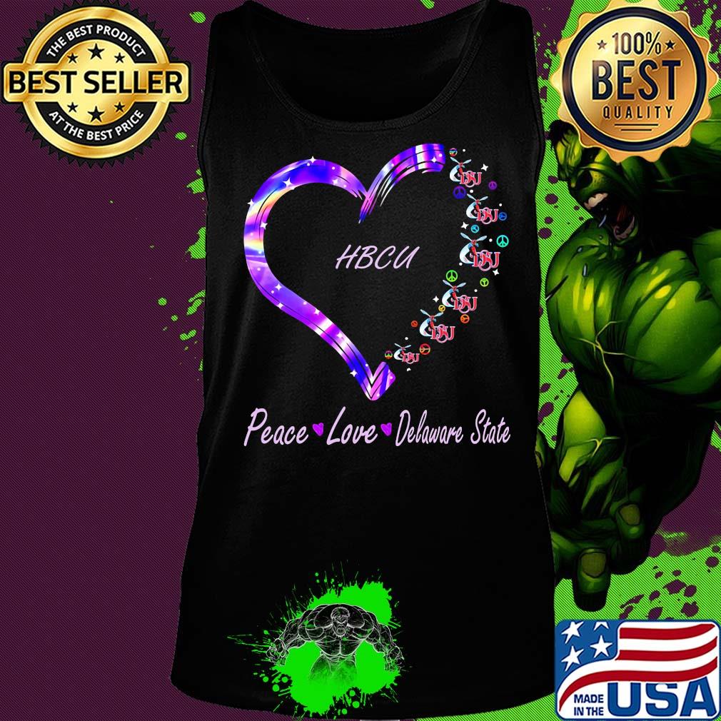 Peace love delaware state university hbcu heart s Tank top Peace love delaware state university hbcu heart s Tank top