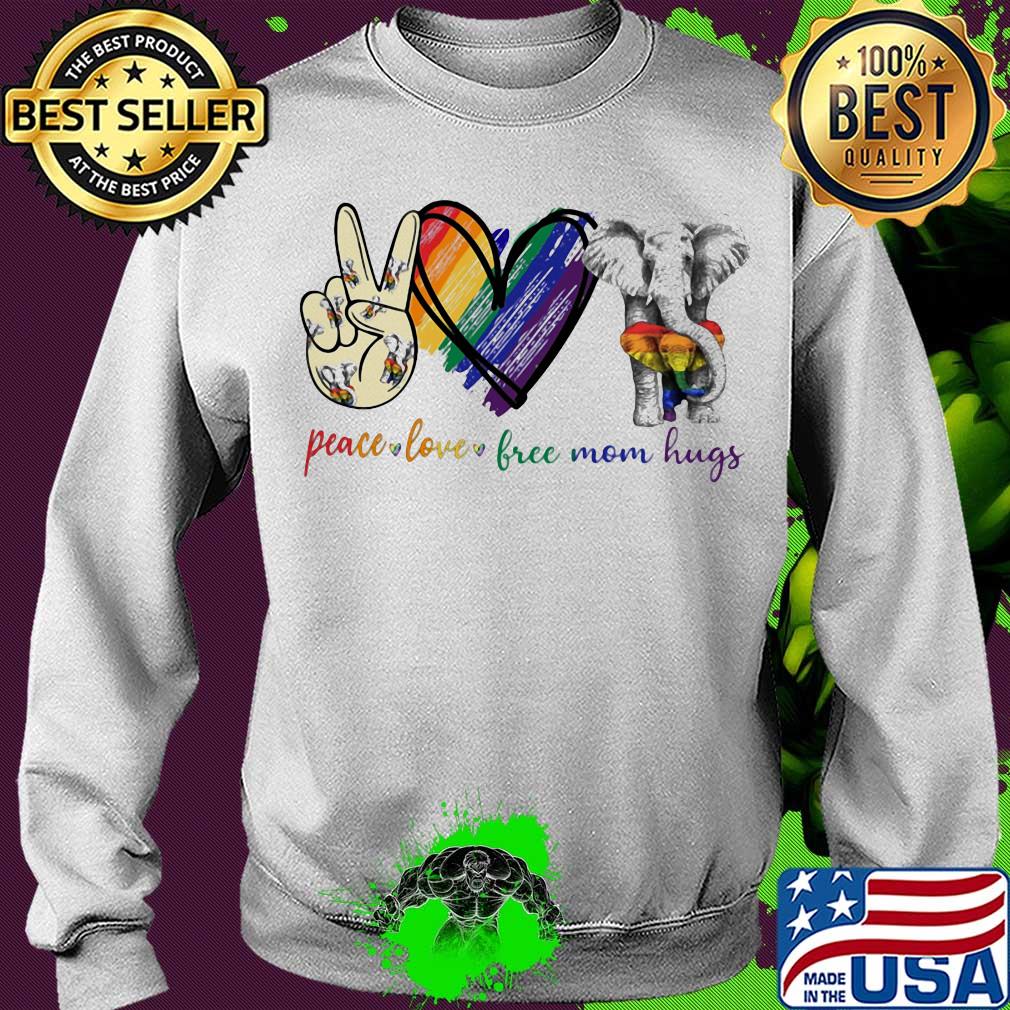 Peace love free mom hugs elephant lgbt s Sweater Peace love free mom hugs elephant lgbt s Sweater