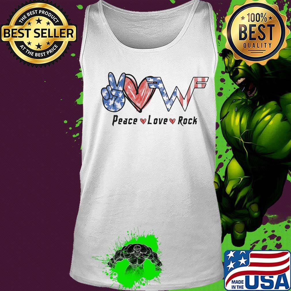 Peace love rock american flag independence day s Tank top Peace love rock american flag independence day s Tank top