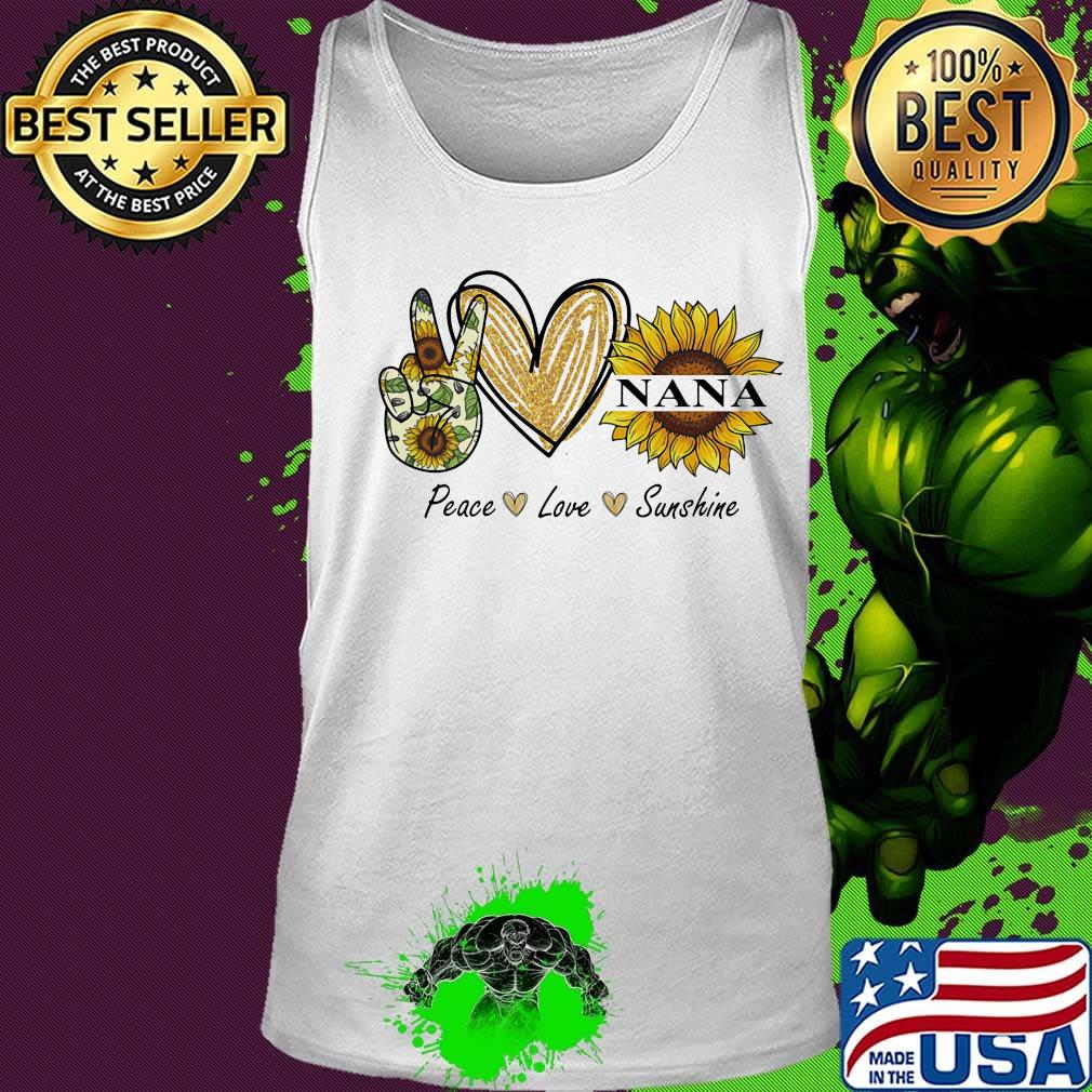 Peace love sunshine nana sunflower heart s Tank top Peace love sunshine nana sunflower heart s Tank top