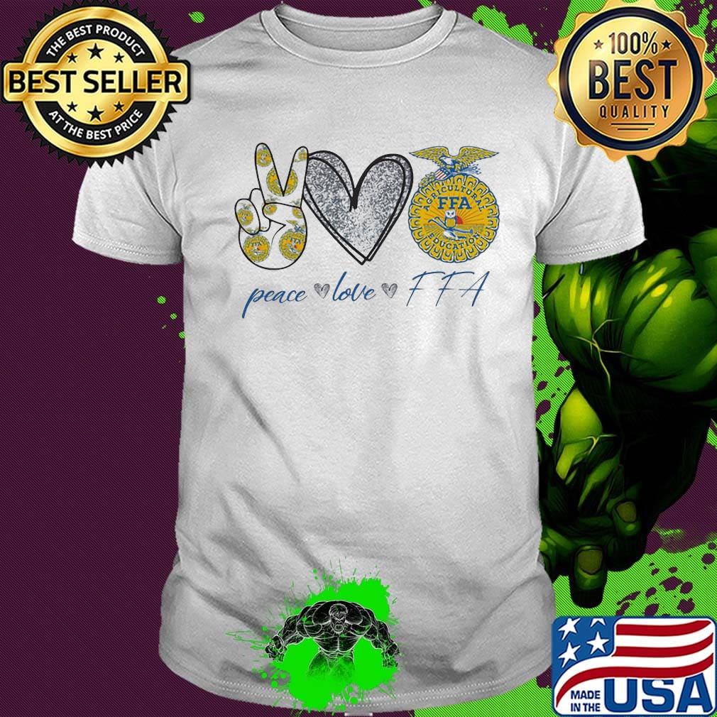 Peace love transparent background ffa shirt