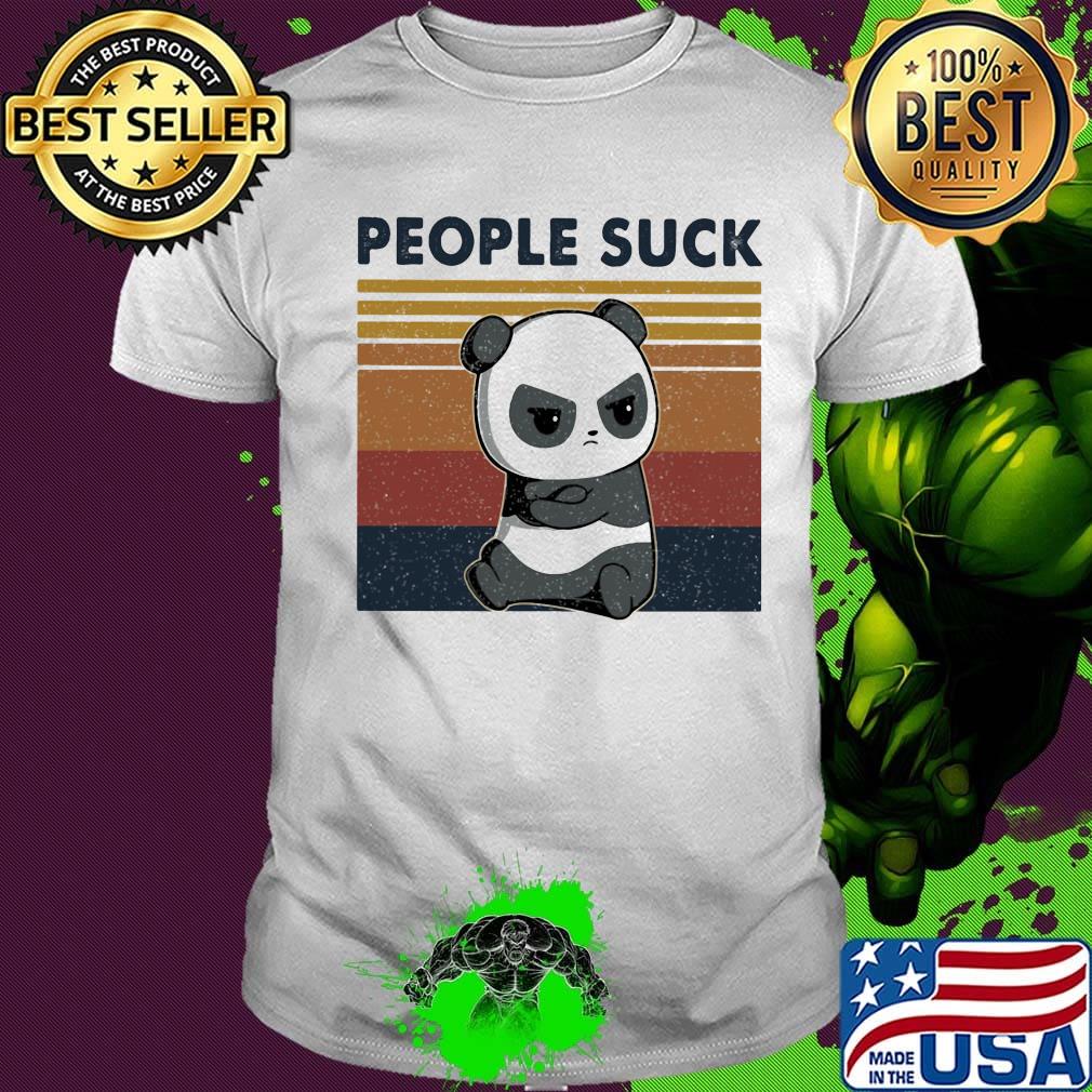 People Suck Panda Vintage Retro Shirt People Suck Panda Vintage Retro Shirt