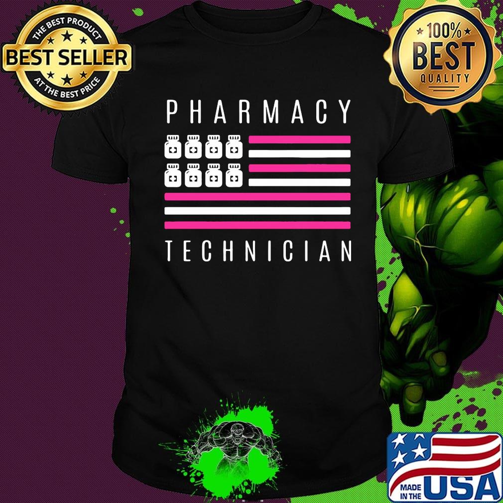 Pharmacy technician american flag shirt