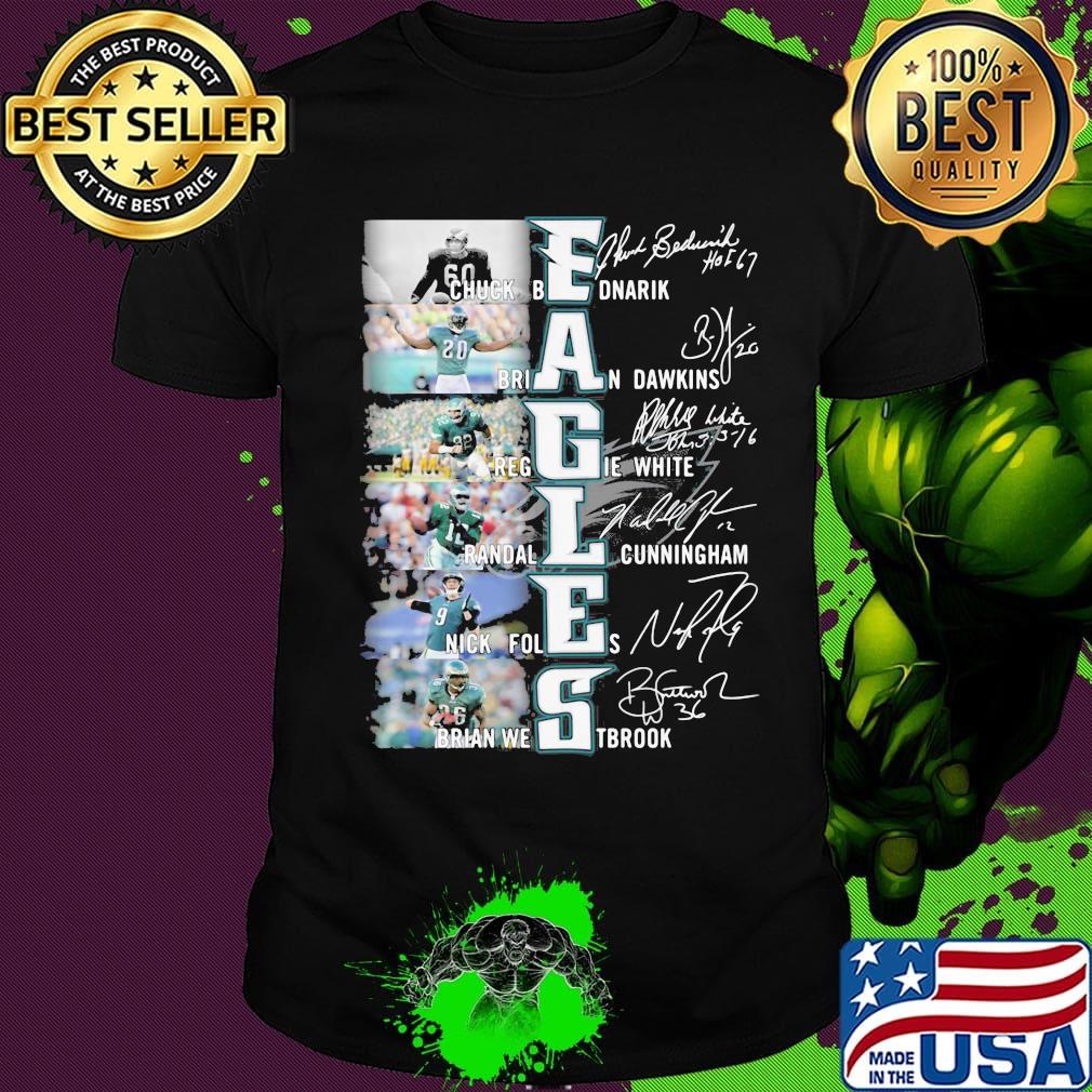 Philadelphia eagles football team players signatures shirt