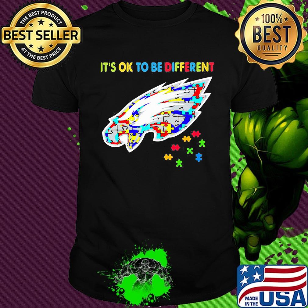 Philadelphia eagles it's ok to be different autism awareness shirt
