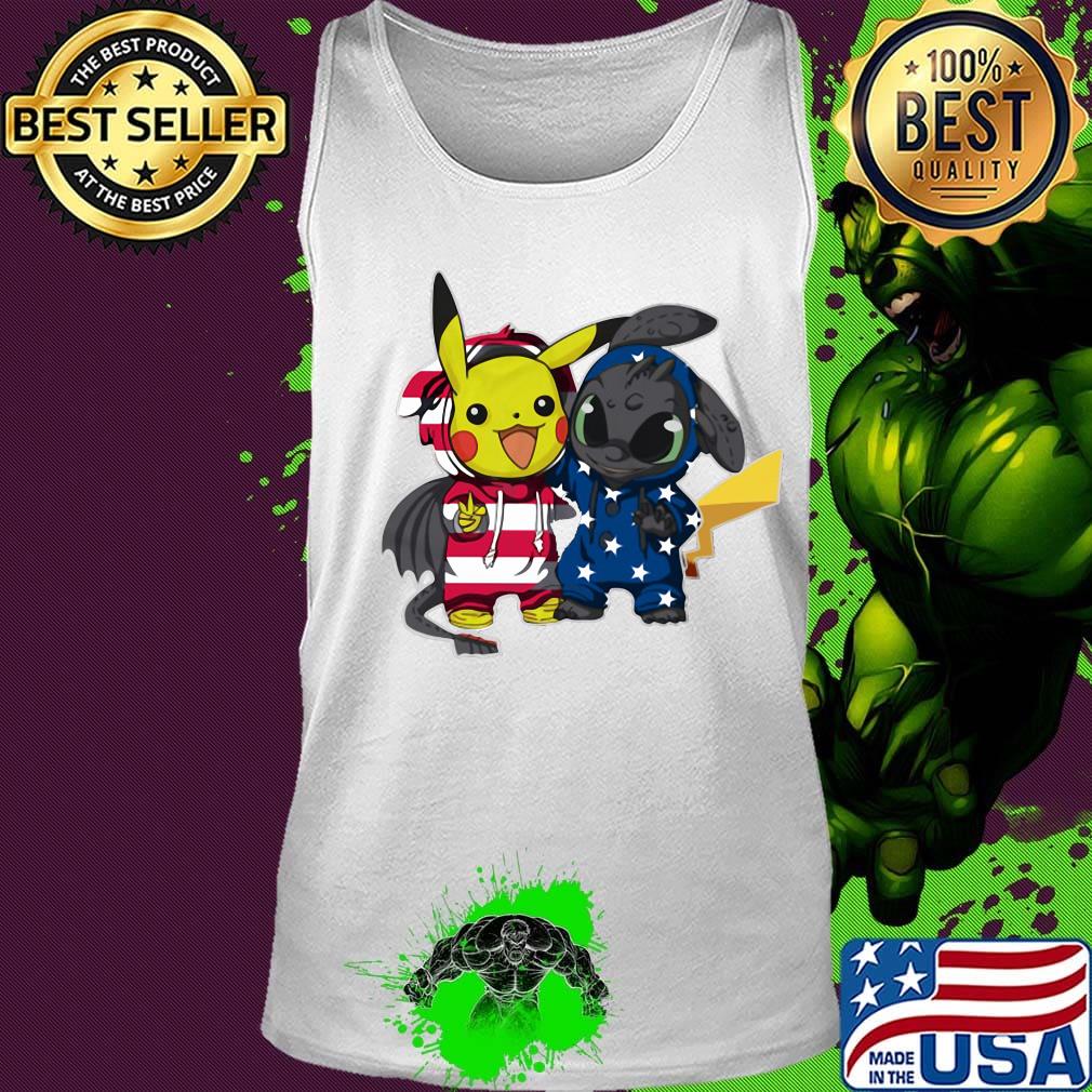 Pokemon and toothless america 4th of july independence day s Tank top Pokemon and toothless america 4th of july independence day s Tank top
