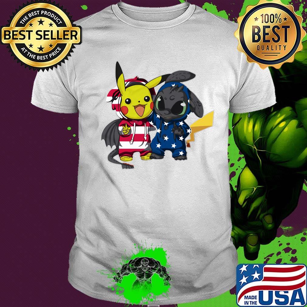 Pokemon and toothless america 4th of july independence day shirt Pokemon and toothless america 4th of july independence day shirt