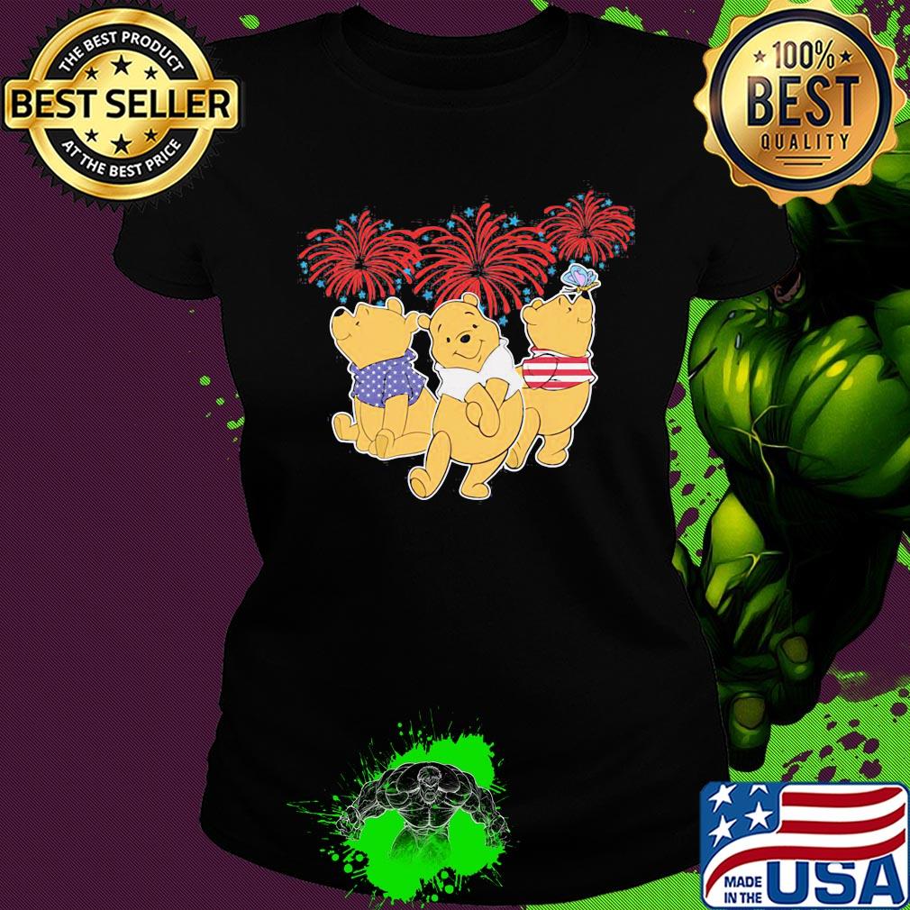 Pooh firework american flag independence day s Ladies tee Pooh firework american flag independence day s Ladies tee