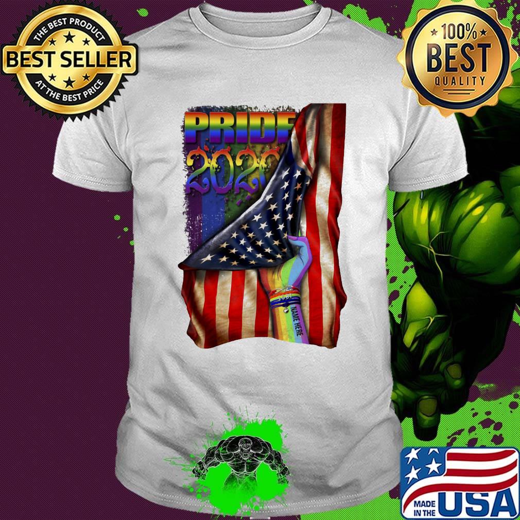 Pride 2020 American flag LGBT independence day shirt