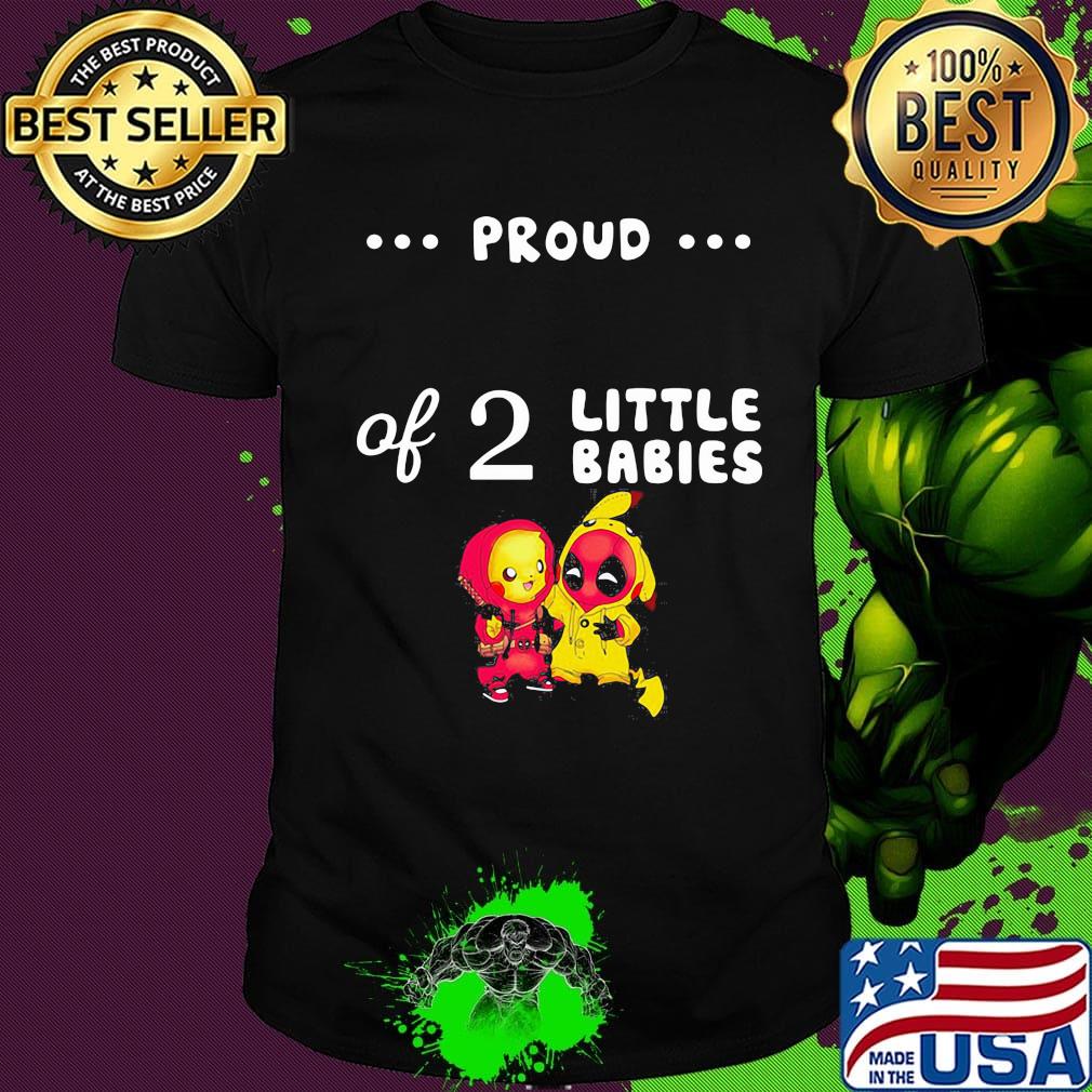 Proud of 2 little babies pokemon and spider man shirt