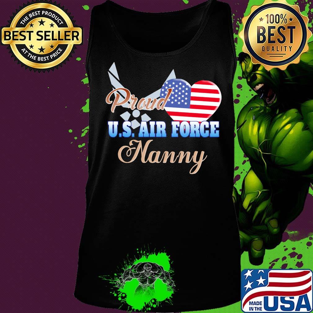Proud u.s.air force nanny heart american flag independence day s Tank top Proud u.s.air force nanny heart american flag independence day s Tank top