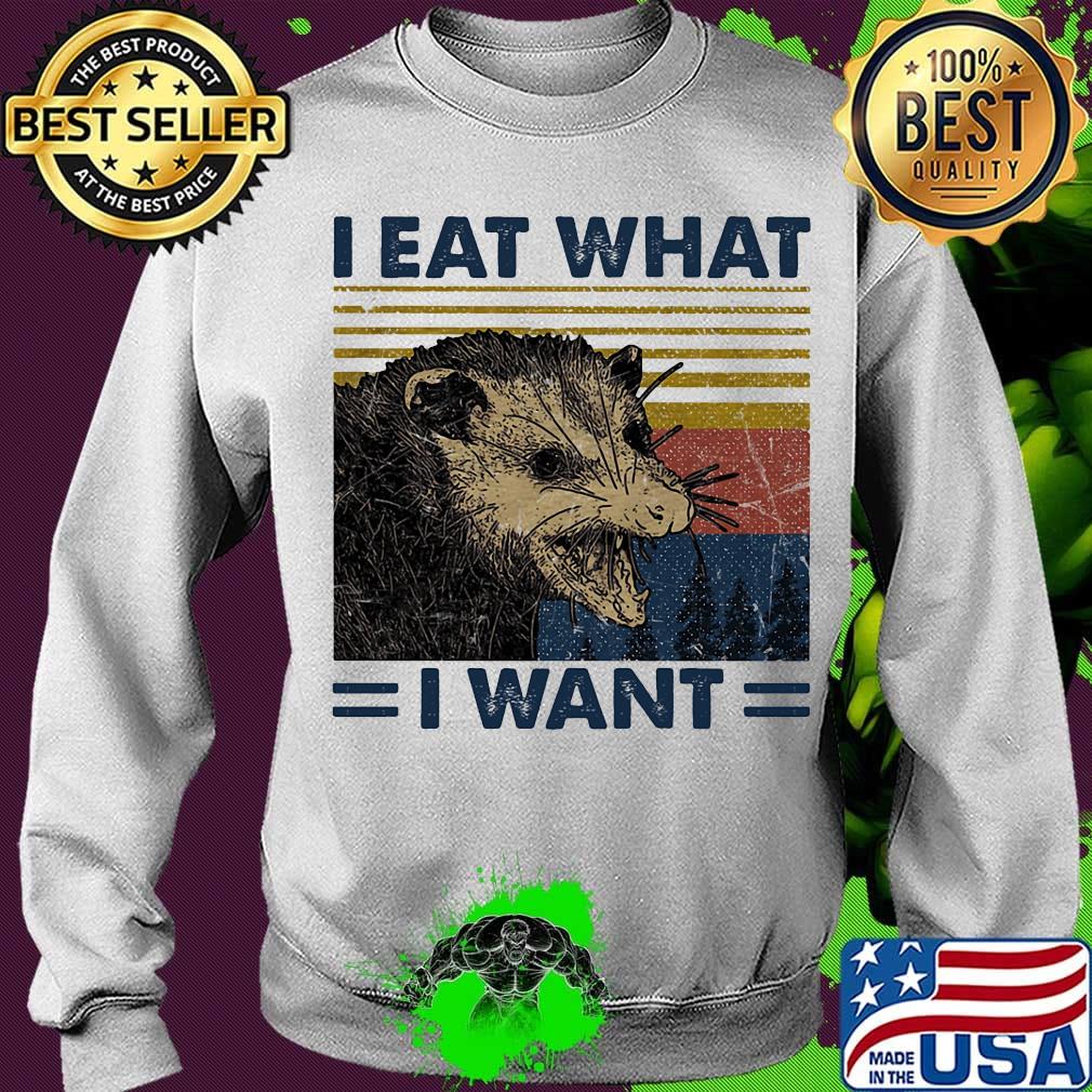 Raccoon i eat what i want vintage retro white s Sweater Raccoon i eat what i want vintage retro white s Sweater