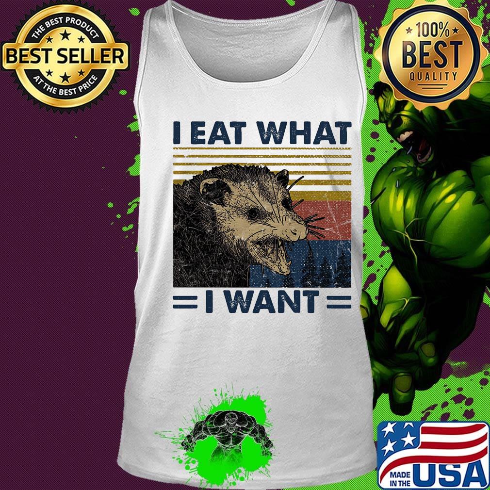 Raccoon i eat what i want vintage retro white s Tank top Raccoon i eat what i want vintage retro white s Tank top