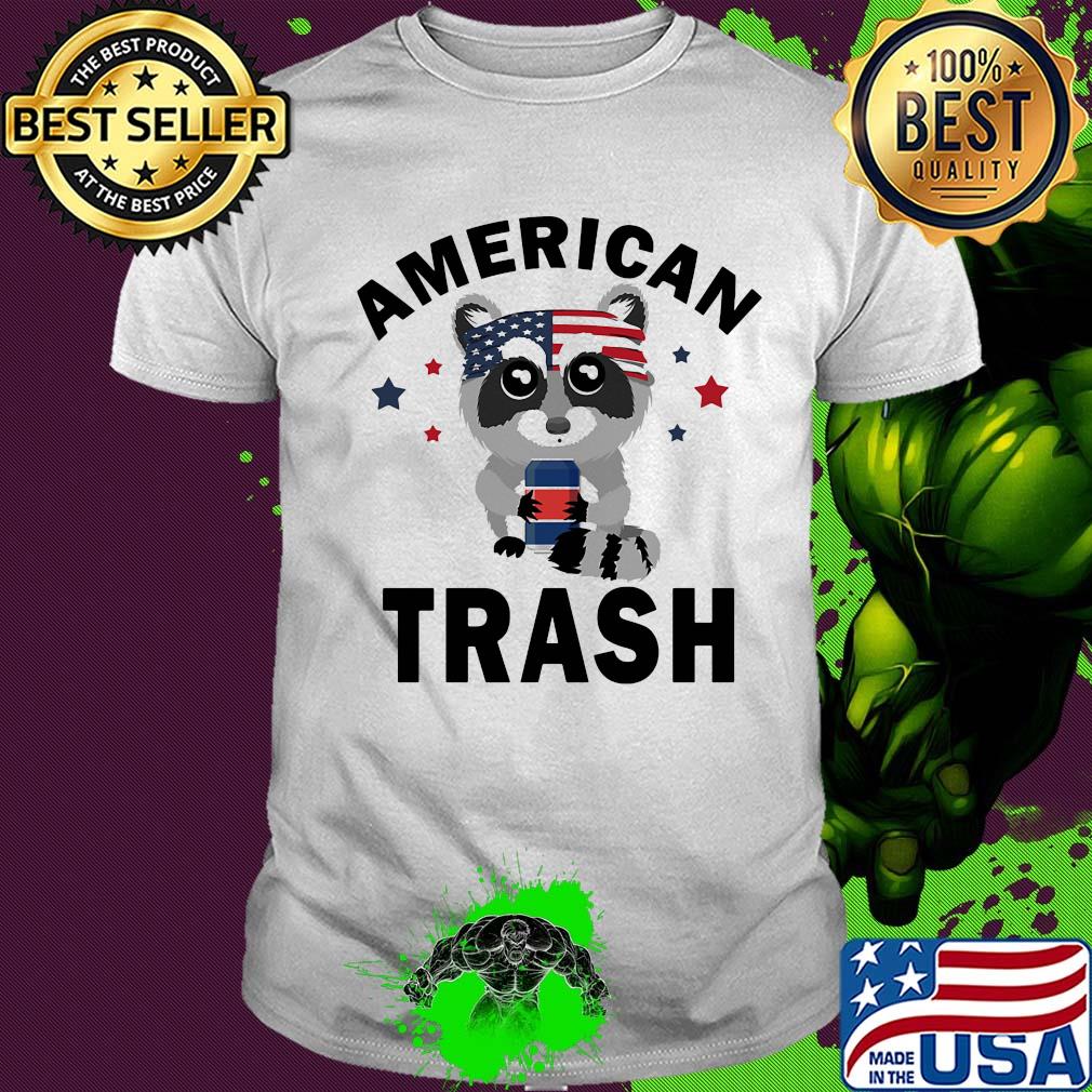 Racoon American trash flag veteran Independence day shirt
