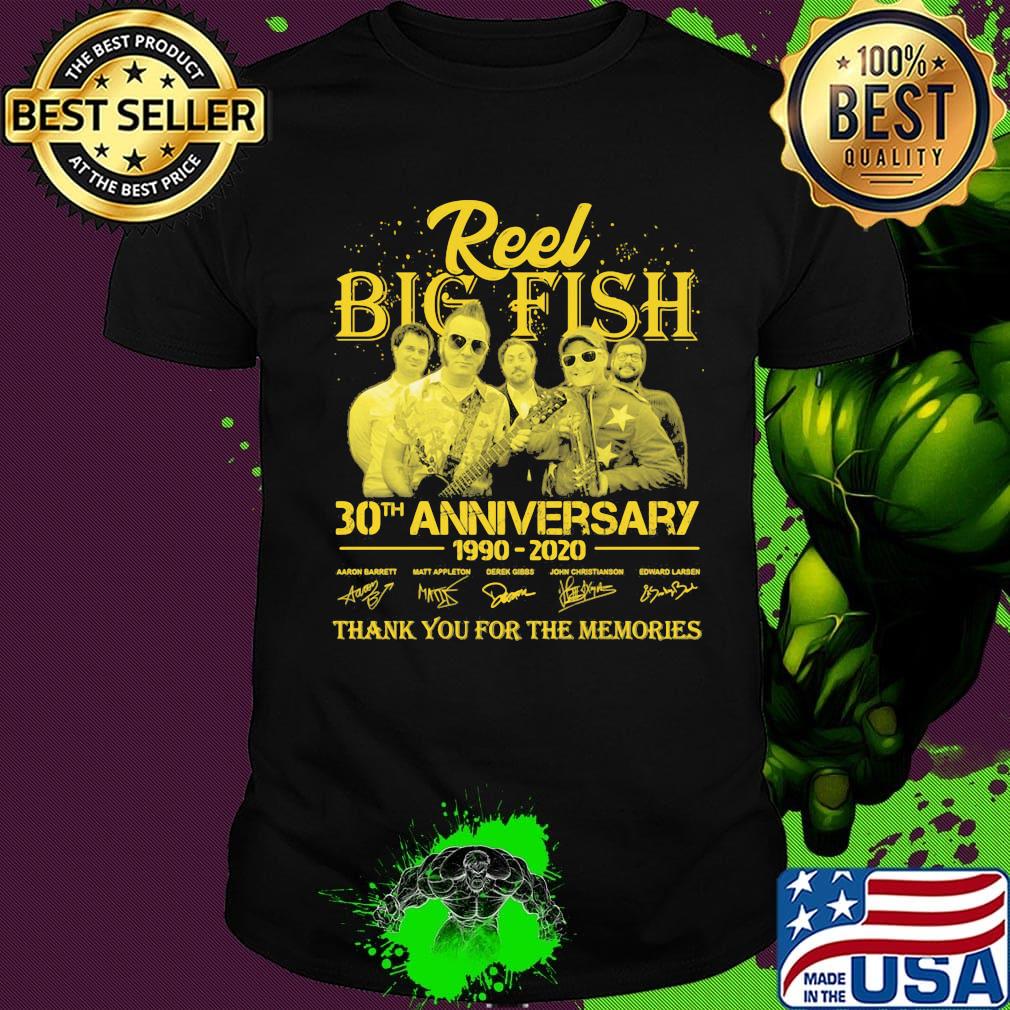 Reel big fish 30th anniversary 1990 2020 thank you for the memories signatures shirt