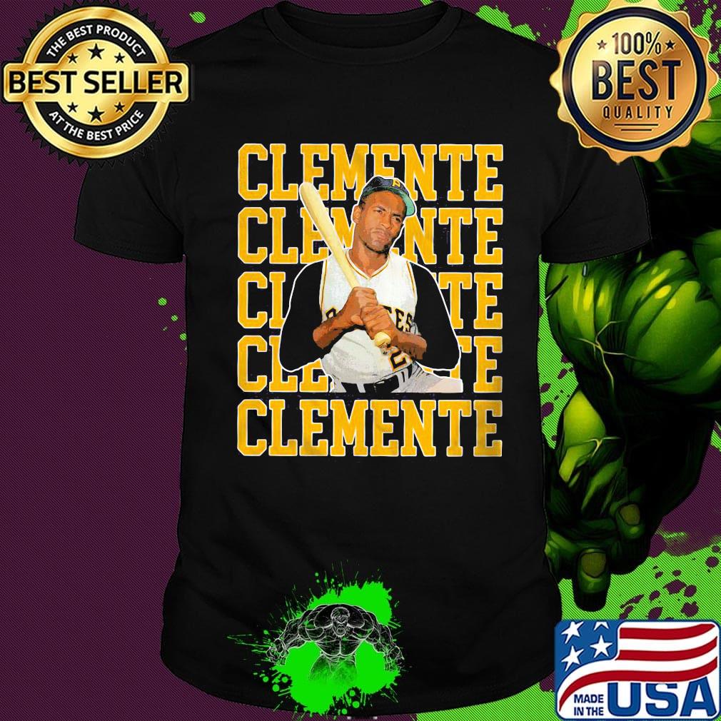 Roberto clemente 21 pittsburgh pirates baseball team player shirt